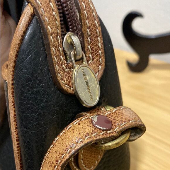 Vintage Liz Claiborne Black & Brown Leather Crossbody Bag Made in Korea‎ - Picture 10 of 16